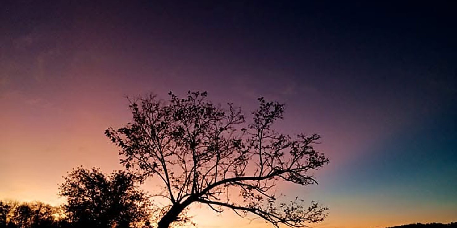Dusk over the Ohio River in Kentucky